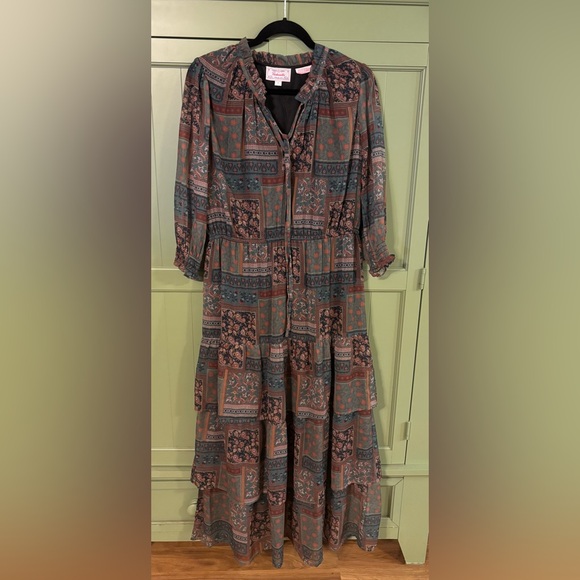 NWT Panhandle Boho Patchwork Maxi Dress - Picture 8 of 8